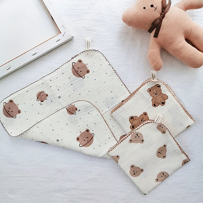 SERVIETTE POUR BEBE - CottonBabyTowel™ - Ours