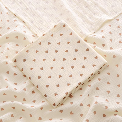 SERVIETTE POUR BEBE - CottonBabyTowel™ - Coeur